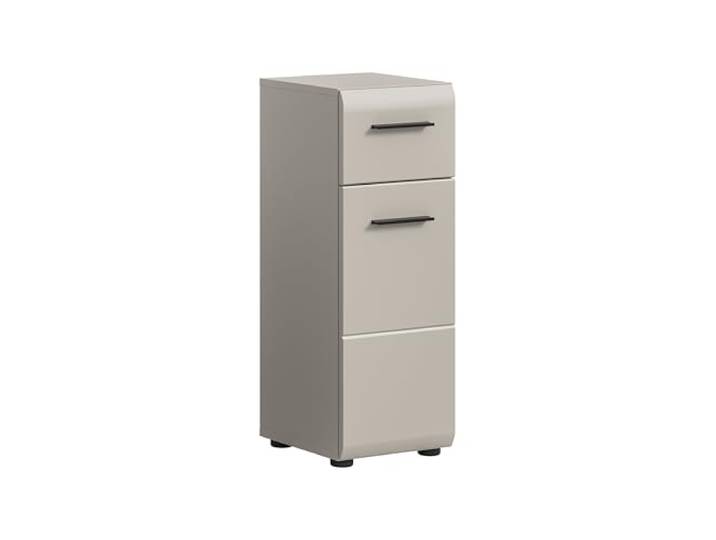 xonox.home – Badschrank halbhoch Ice 30x80x30 cm in Kaschmir Melamin und Kaschmir matt – Funktionales Design für Ihr Badezimmer – Stilvoll, geradlinig & bietet vielseitigen Stauraum für Utensilien