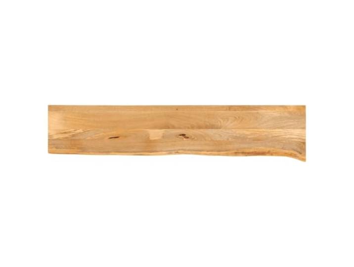 Keeushr Tischplatte Mit Baumkante 180x40x2,5 cm Massivholz Mango Rustikale Naturkante, Vielseitig Kombinierbar, Leicht Zu Reinigen, Einzigartige Holzmaserung