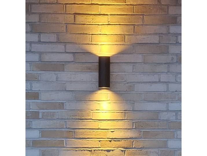 Tubus Outdoor W212 LED-Außenwandleuchte, schwarz - Antidark - Terrasse - Aluminium