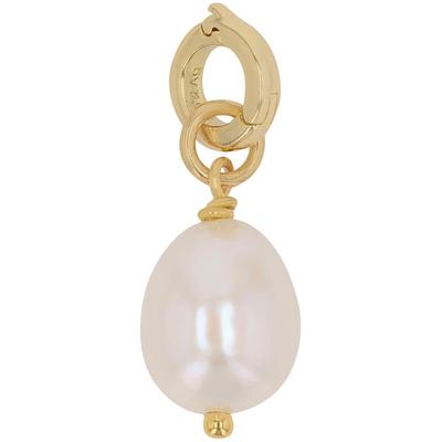 Charm Perle AMOR "2038505", gold (gelbgoldfarben, weiß), Charms, Damen, Perlen, Silber 925 (Sterlingsilber), mit Süßwasserzuchtperle