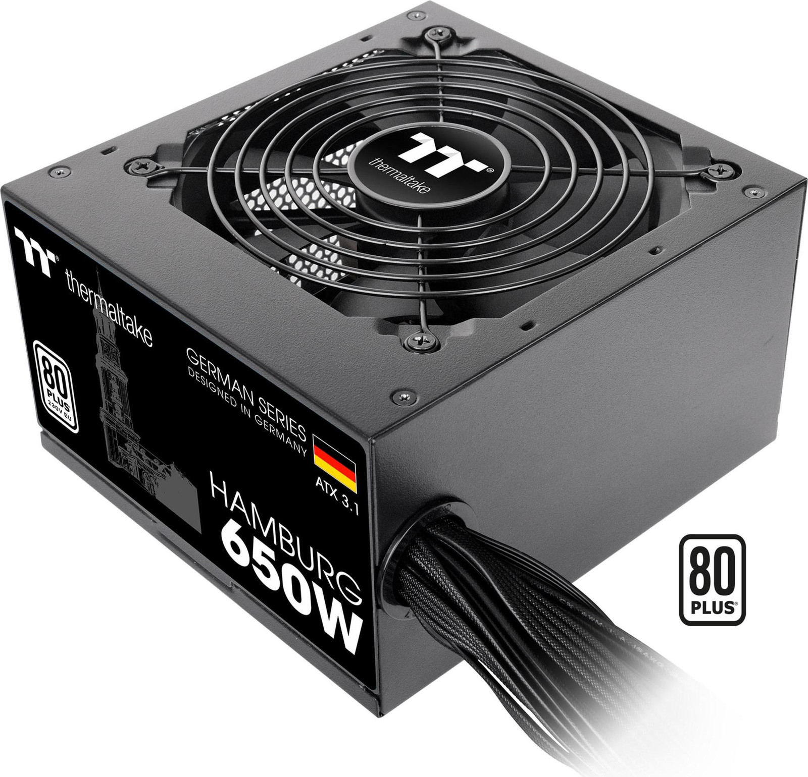 Thermaltake Hamburg 650W ATX3.1 voeding, 80+ gecertificeerd