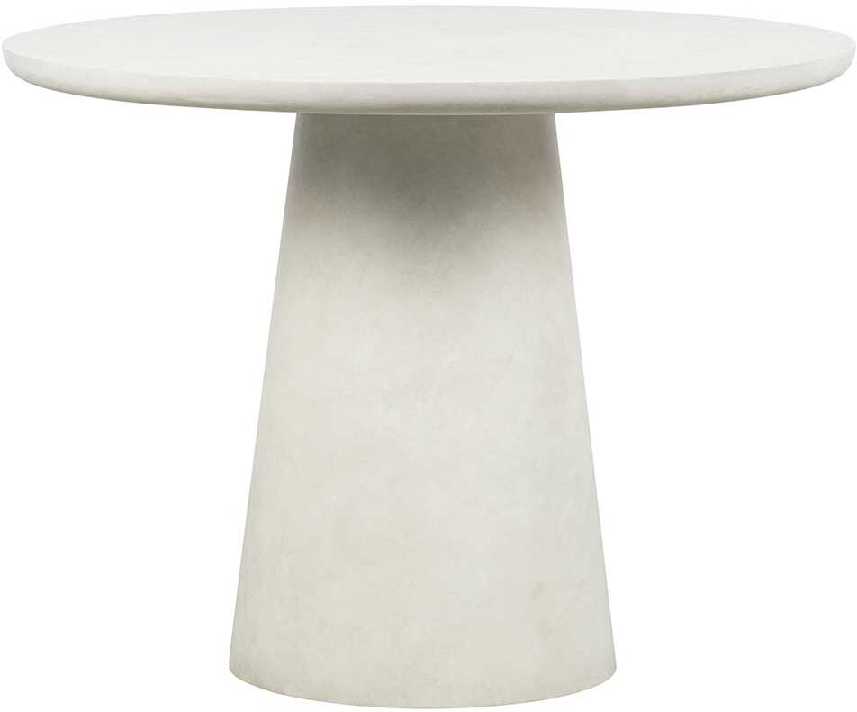 Pharao24.de Designertisch rund in Weiß Tonfaser 100 cm Durchmesser