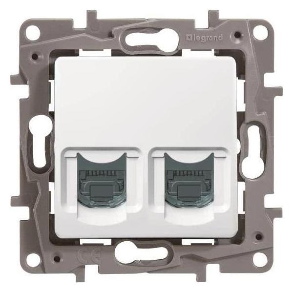 Legrand Niloe Datendose 2-fach RJ45 664774 Kategorie 6UTP ohne Spreizkrallen (664774)