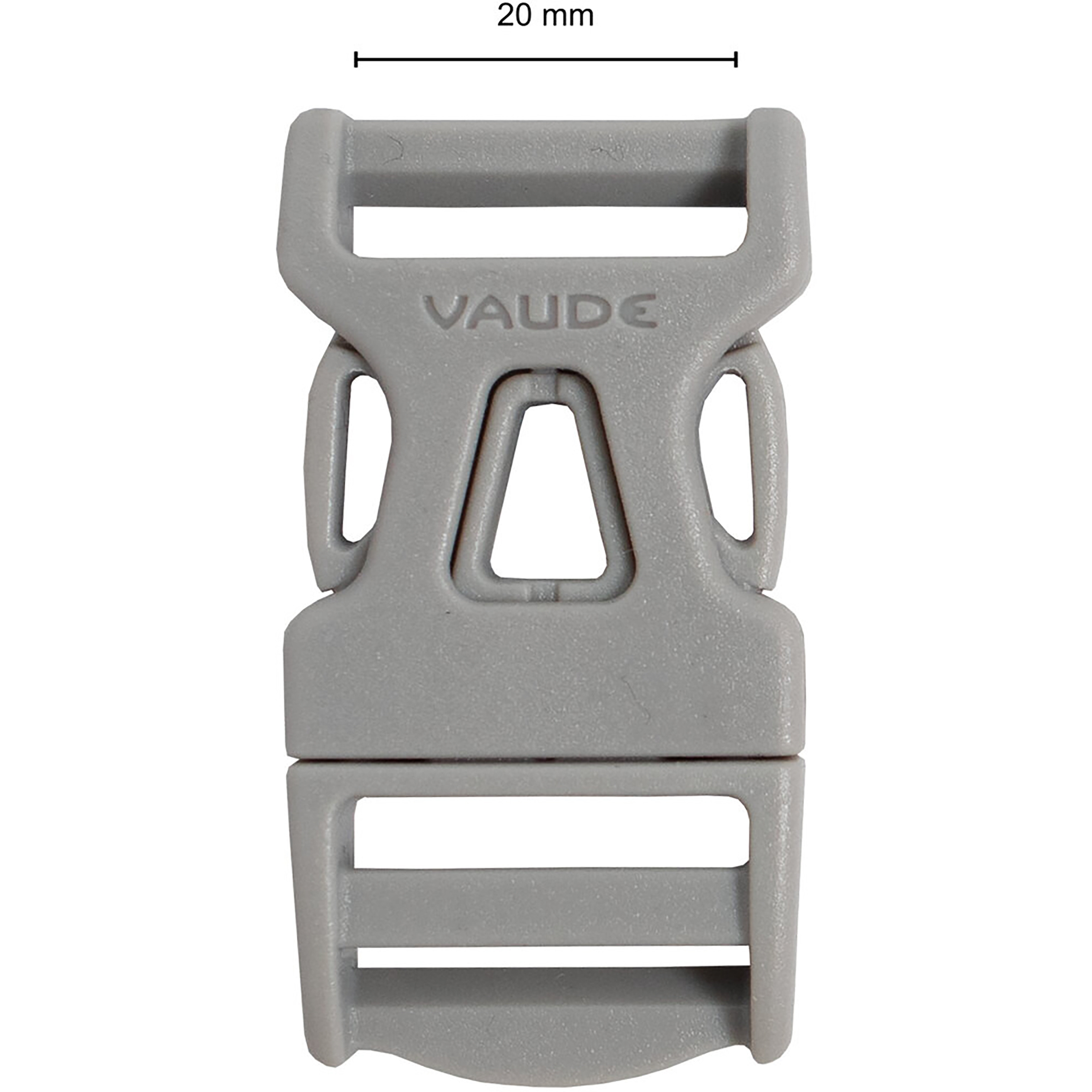Vaude Steckschnalle 20mm Single Adjust Rucksack Zubehör grau
