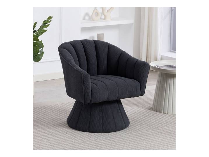 ANYSUN Polsterstuhl Loungesessel,Armlehnstuhl,Ankleidestuhl 360° Drehstuhl (Ergonomisches Sitzkissen und Rückenlehne,stabiler Standbasis), Geeignet für Heimbüros, Spielzimmer, Wohnzimmer usw.