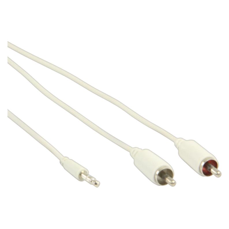 Valueline VLMP22200W2.00 bílý / Audio kabel / Jack 3,5mm - 2x CINCH / 2 m (2 m, Cinch Kabel) (VLMP22200W2.00)