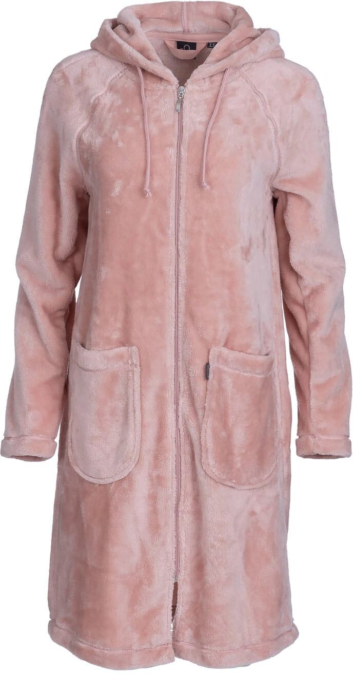 Damenbademantel WEWO FASHION "6601" Gr. L, rosa (rose), L:100cm, Wellsoft-Microfaser, Hausmäntel, Damenbademantel, unübertroffen kuschelig rose L L: 100cm
