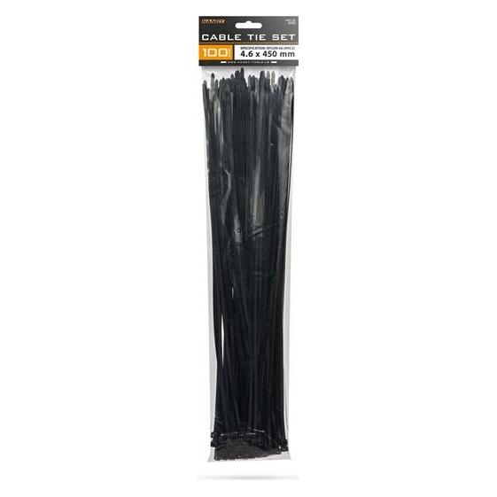 Handy Vezeték kötegelő - 05425 (450x4,6mm, fekete, 100db-os) (450 mm, 100 Stk.) (SZEGLO05425)