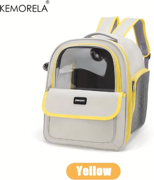 Inspire Picks Large Capacity Foldable Pet Carrier Backpack Breathable Travel Backpack For Cats & Dogs yellow