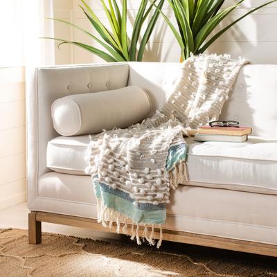 SAFAVIEH Popper 50 x 70 Inch Wool Throw, Bohemian Sofa or Bed Accent