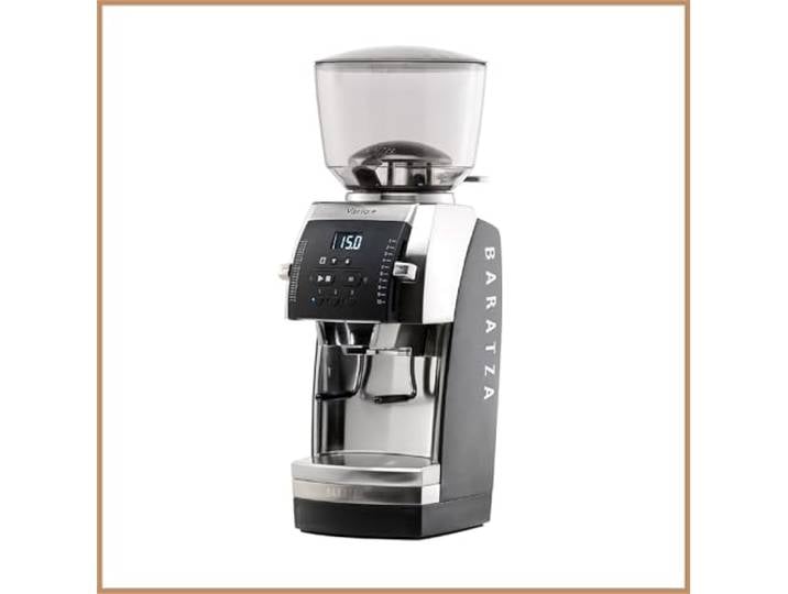 Baratza Vario+ Kaffeemühle, Schwarz Elektrische Kaffeemühle, Flaches Keramikmahlwerk, Timer und Portafilterhalter, Programmierbar, Individuelle Einstellungen