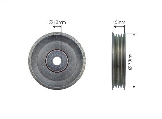 Caffaro Umlenk-/führungsrolle, Keilrippenriemen 500426 Für Toyota