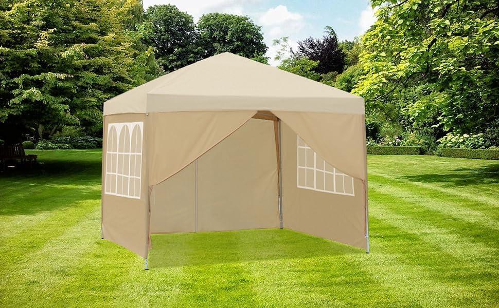 Famanu Pavillon 3x3 m - Wasserfest und Stabil für Garten und Feierlichkeiten
