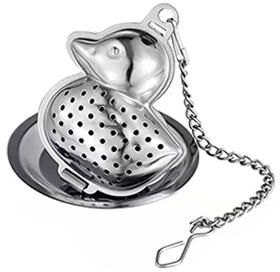 Perfect Picks Market Creative Owl Shaped Stainless Steel Tea Filter With Chain Bird And Duck Tea Strainer For Small Teapot little Duck