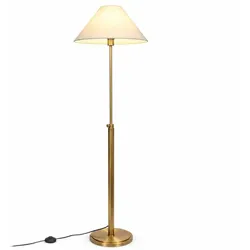 Relaxdays Verstellbare Stehlampe mit Fußschalter Weiß,Gold