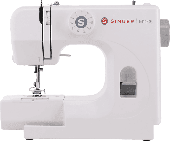Máquina de coser - Singer M1005, Hasta 4 mm, Ancho Zig-Zag, Luz LED Stay Bright™, Blanco