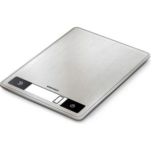 Soehnle Küchenwaage Page Profi 200, Tara-Funktion, Teilung 1 g, batteriebetrieben, silber, digital, g / lb / oz, bis 15 kg