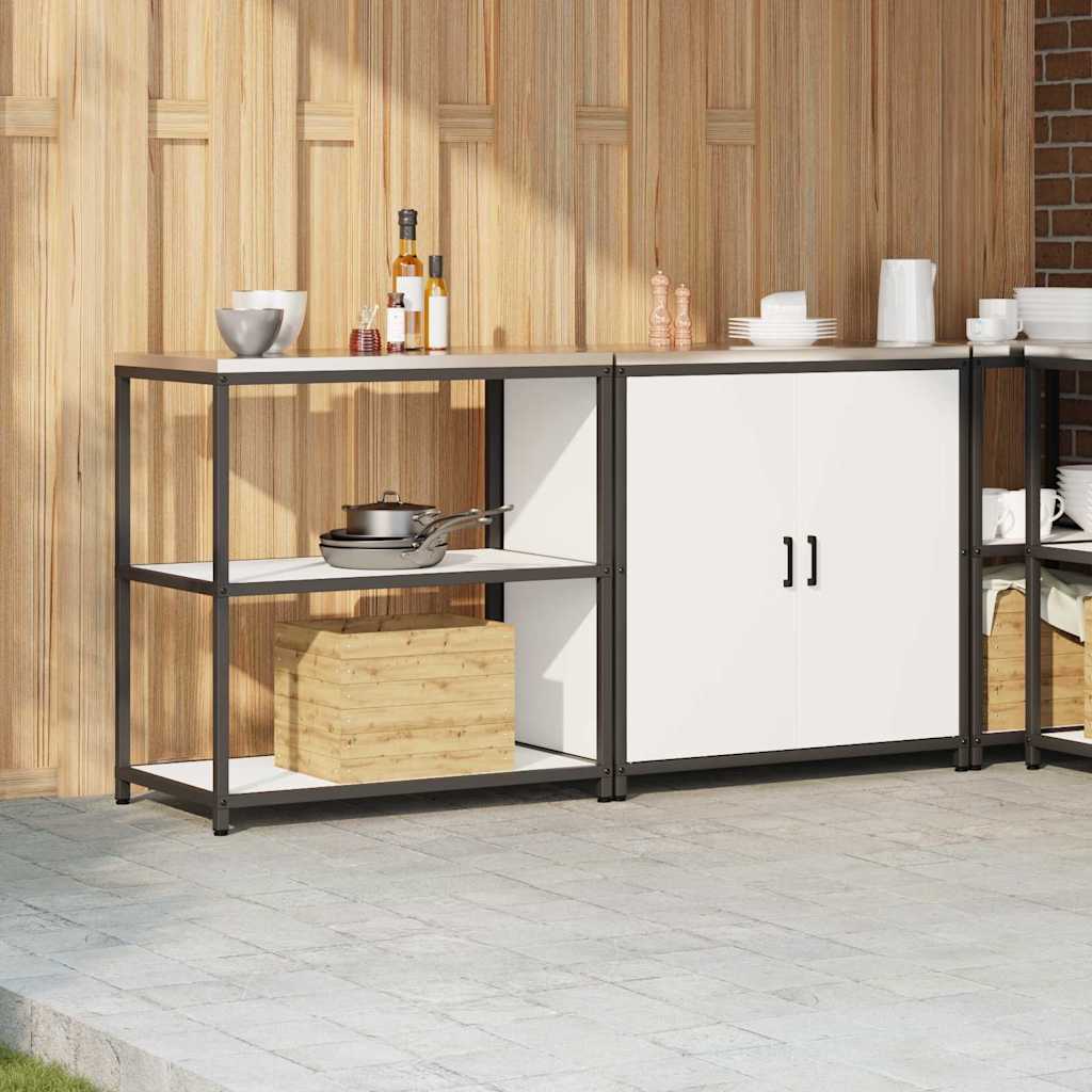 vidaXL Ensemble de rangement cuisine HATTEM 2 pc Blanc