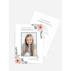 Einladungskarten Konfirmation selbst gestalten mit Spruch und Fotos im Onlinedesigner bei Meine-Kartenmanufaktur.de