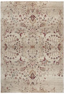 NAVATEXTURA Euphoria Cream, Beige, Brown, and Red Wool Rug