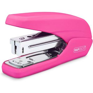 RAPESCO Heftgerät X5-25ps Less Effort, 1384, Bürohefter, pink, Heftleistung 25 Blatt