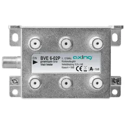 Axing BVE6-02P 6-fach Verteiler, 5 - 1218 MHz, Bauform 02 BVE00602P BVE 6-02P
