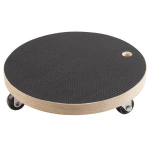 Metafranc Pflanzenroller WU0822030, für innen und außen, Siebdruckplatte, braun, Feststellbremsen, Ø 20 cm, bis 100 kg