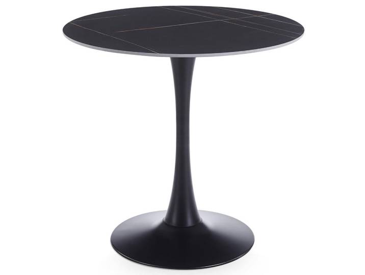 Idimex Esstisch Loire schwarz, Schwarz, Metall, Metall, Mode, Rund, 80x73x80 cm, Esszimmer, Esstische