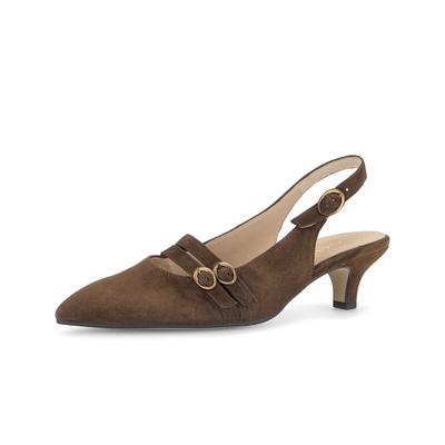 Slingpumps GABOR "Slingpumps", Damen, Gr. 37,5, braun, Schuhe Slingpumps