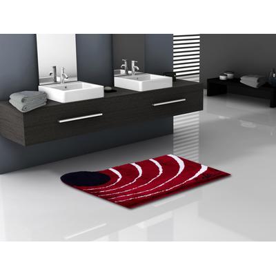 Badematte COLANI "Colani 2" Gr. 5, rot, H:24mm, Kunstfaser, Badematten, Badematte