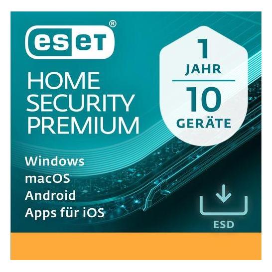 ESET ESD HOME Security Premium 10 Users 1 Year (10 User, 12 Monate) (EHSP-N1A10-VAKT-E)