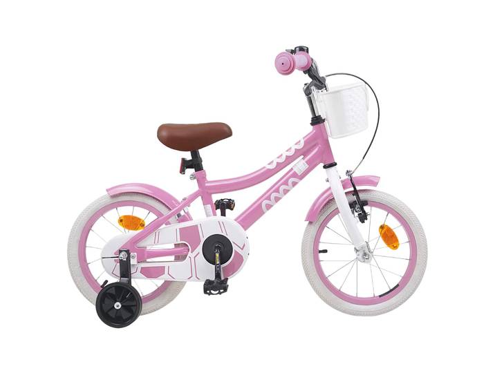vidaXL Kinderfahrrad 14 Zoll für 3-5 Jahre alt Hellrosa