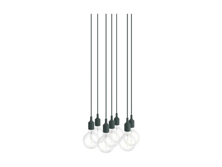 Muuto E27 Pendant Cluster 7 suspension Vert foncé