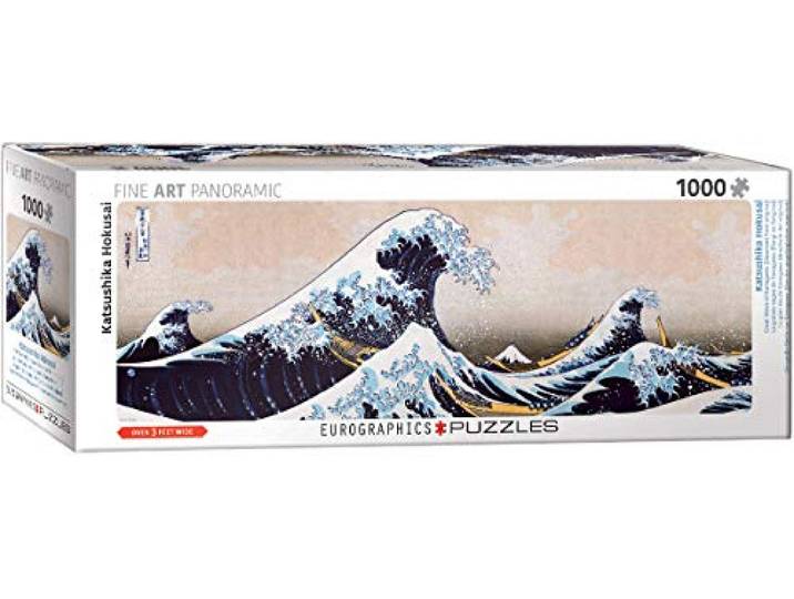 Grote golf van Kanagawa (uitbreiding van de werken van Katsushika Hokusai) Puzzel van 1000 stukjes