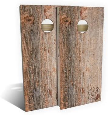Skip's Garage Moss Wood Outdoor Cornhole Board Set