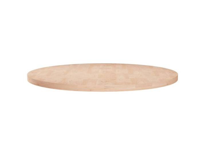 vidaXL Tischplatte Runde Tischplatte Ø80x2,5 cm Unbehandeltes Massivholz Eiche (1 St)