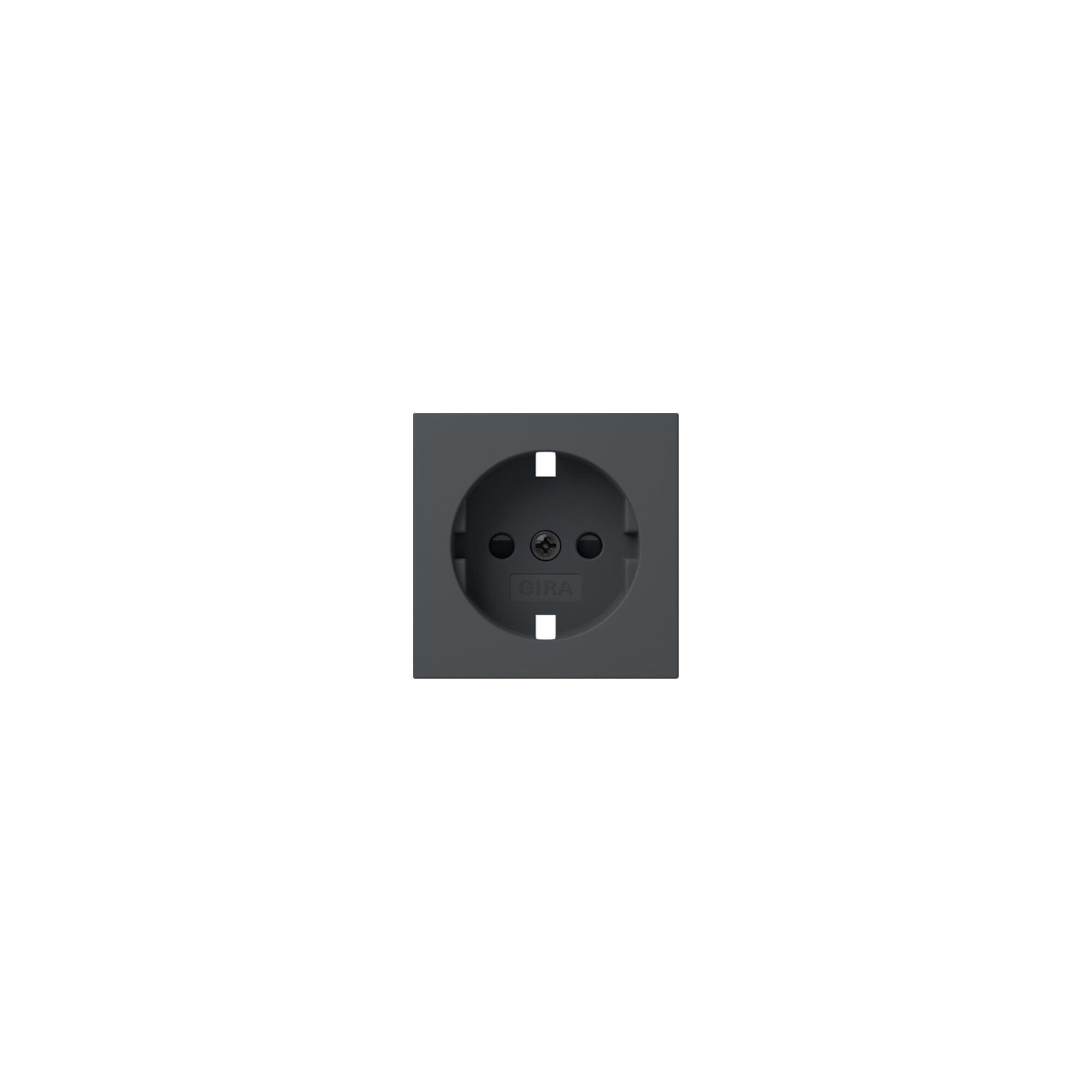 Gira Abdeckung SCHUKO-Steckdose 492128 Anthrazit)