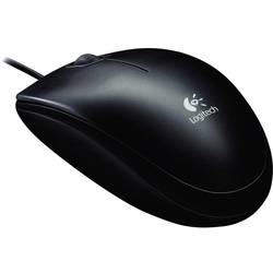 Logitech B100 Maus USB Optisch Schwarz 3 Tasten 800 dpi Ergonomisch 910-003357