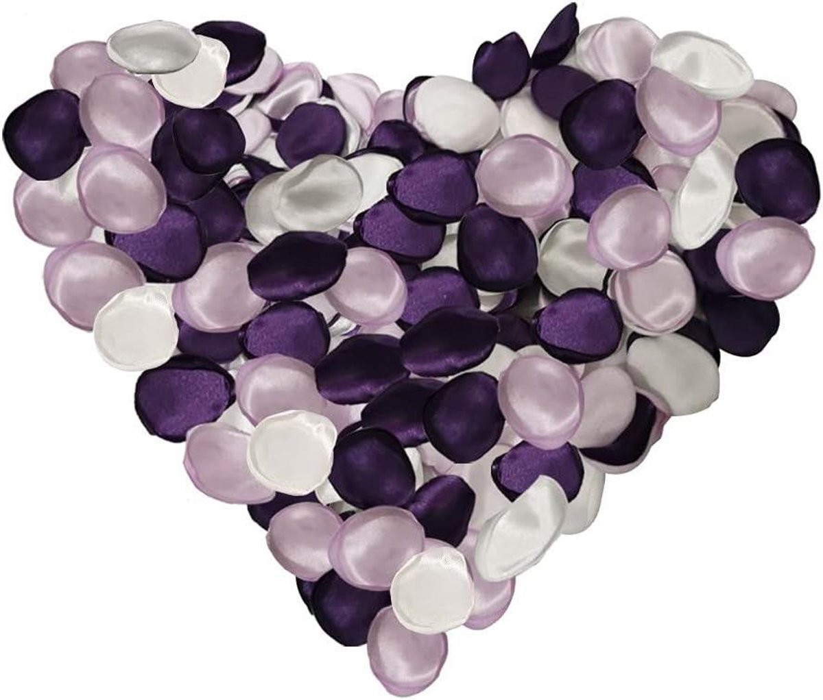 200 stuks Paarse Mix Zijden Rozenblaadjes voor Romantische Decoratie