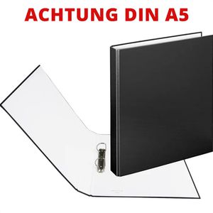 Veloflex Ringbuch Basic 1151080, A5, 2 Ringe, Ring-Ø 25mm, schwarz