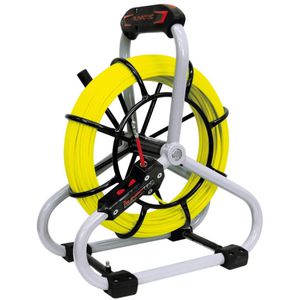 Runpotec Kabeleinziehhilfe GF4.5, Einziehband aus Glasfaser, für Ø 30 - 80 mm Leerrohre, 1.300 kg Bruchlast, 80 m