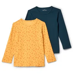Tchibo - 2 Kinder-Langarmshirts - Mädchen - Gr. 98/104 - dunkelblau