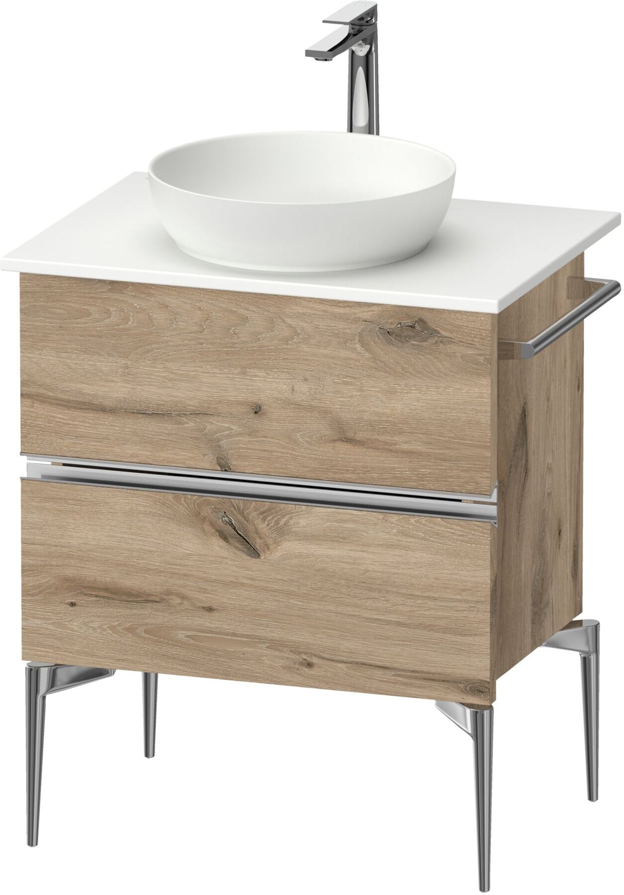 Duravit Konsolen-Waschtischunterbau bodenstehend Sivida 64,5x54,8x47,5cm, E Marm, 2 Schub., G c (SV4657010550000)