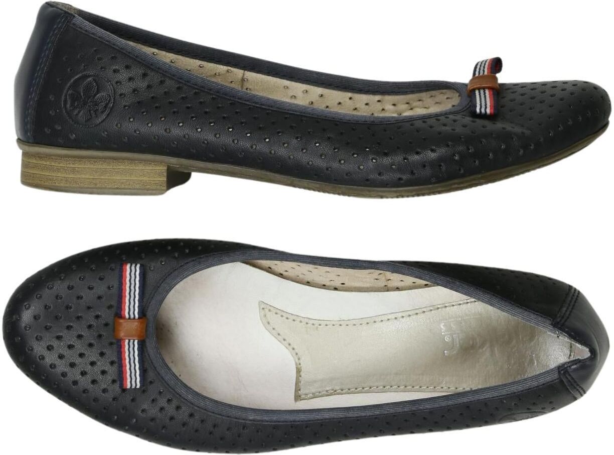 Rieker Damen Ballerina, Marineblau, Gr. EU 38, Leder - Second Hand
