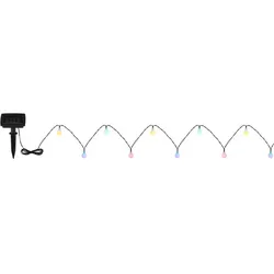 Solar-Lichterkette Außen Gartenbeleuchtung schwarz matt opal IP44 L 580 cm