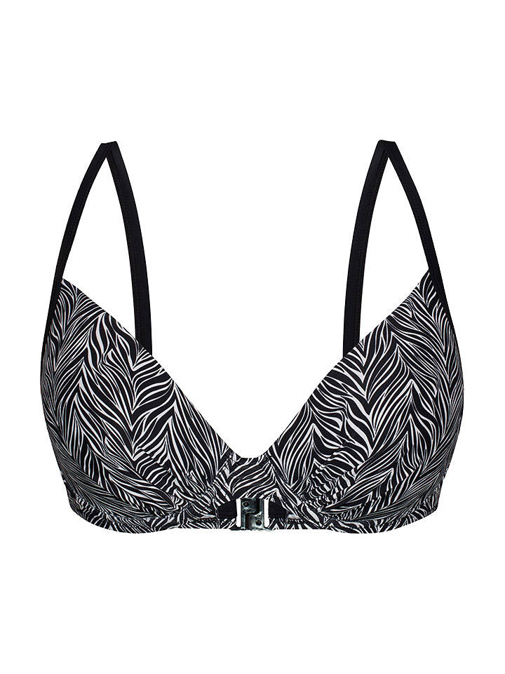 Sassa Bikini-Oberteil in Schwarz/ Weiß - 90D