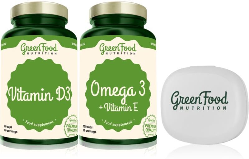 GreenFood Nutrition Omega 3 with Vitamin E + Vitamin D3 ensemble pour renforcer le fonctionnement du système nerveux