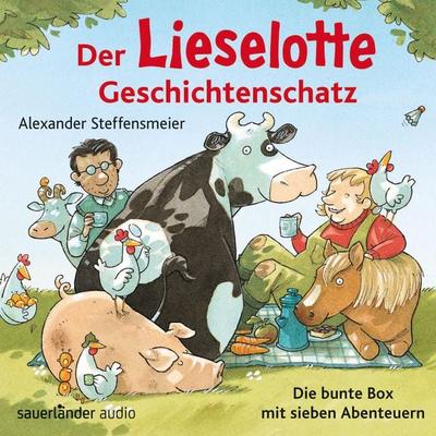 Der Lieselotte Geschichtenschatz - Die bunte Box mit sieben Abenteuern - Hörbücher von Kuh Lieselotte - Alexander Steffensmeier, Audio, 9783732447121