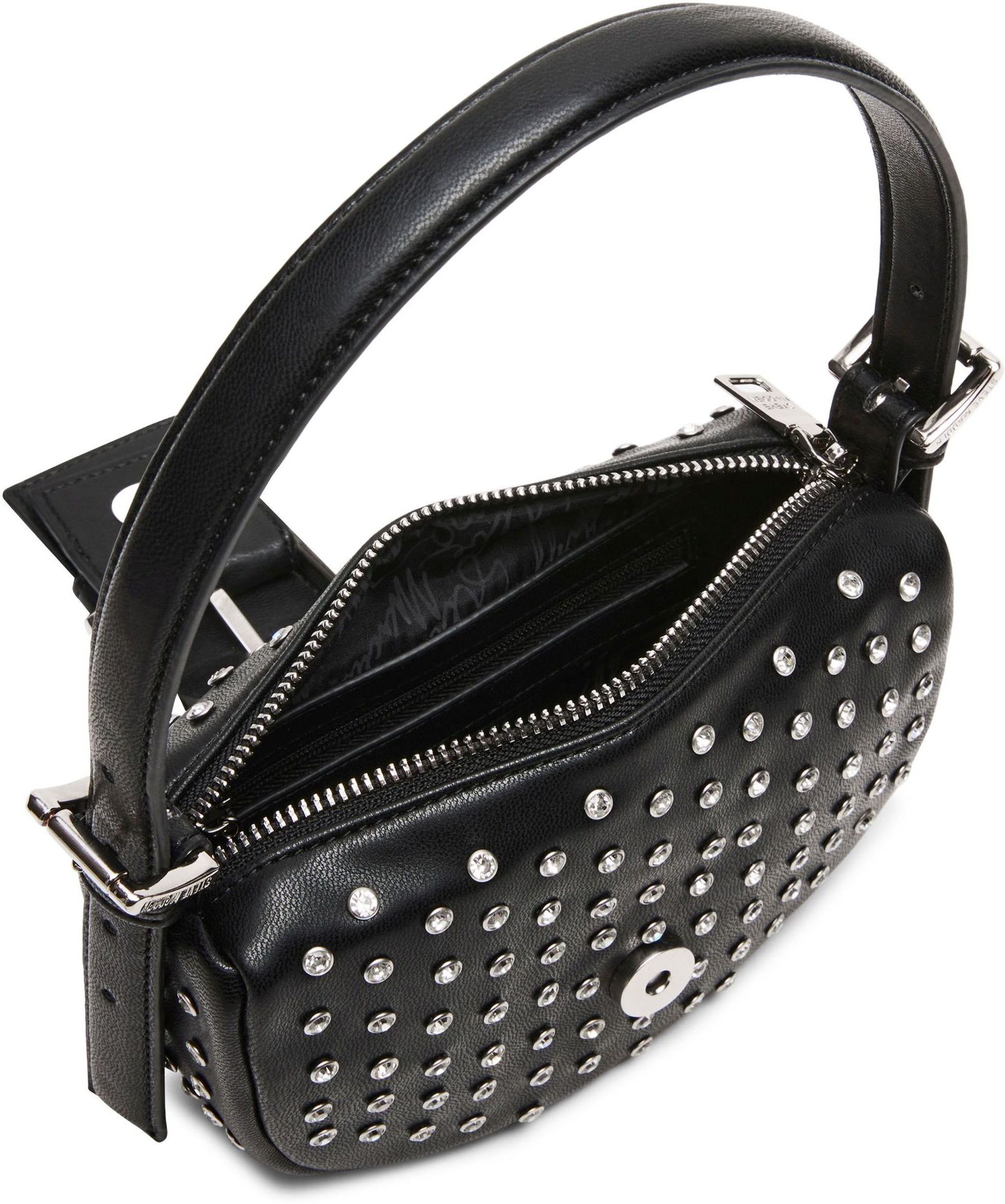 Henkeltasche STEVE MADDEN "STEVE MADDEN Taschen Lederimitat", Damen, Gr. onesize, schwarz, Lederimitat, Taschen