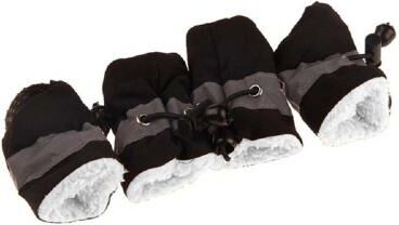 Quick Pick Pro Waterproof Dog Boots Anti Slip Puppy Shoes Soft Sole Paw Protectors l black